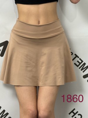 Короткая однотонная юбка-шорты без принтов S-L (в расцветках) ER 1860 фото