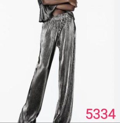 Трендові блискучі штани прямого крою S-XL (в кольорах) ER 5334 фото