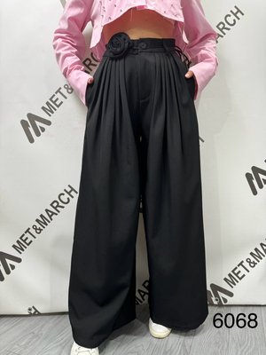 Стильні широкі штани-палаццо з декором S-L (в кольорах) ER 6068 фото
