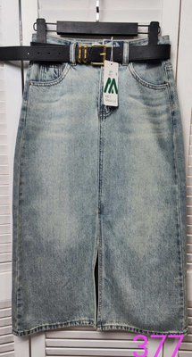 Стильна джинсова спідниця з розрізом S-XL  ER 377 фото