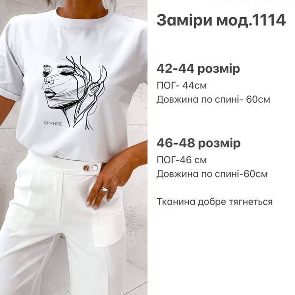 Женская легкая футболка с надписью на груди 42-48 (в расцветках) MD 1114/1 фото